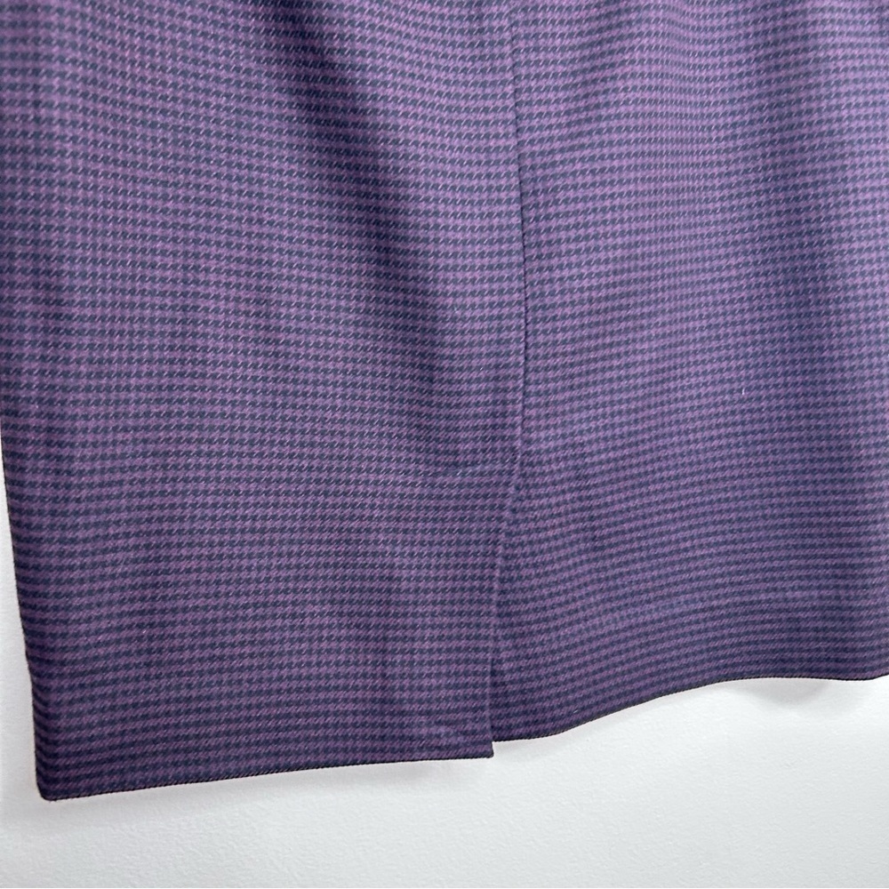 Le Chateau Mini Houndstooth Pencil Skirt Black and Plum Size 8 - Picture 5 of 8